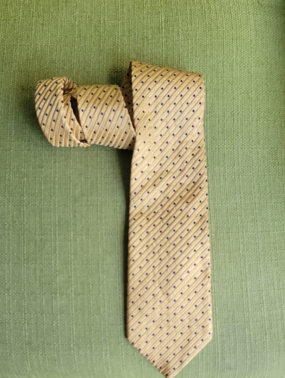 CANALI Classic Men's Gold Patterned Silk Ties